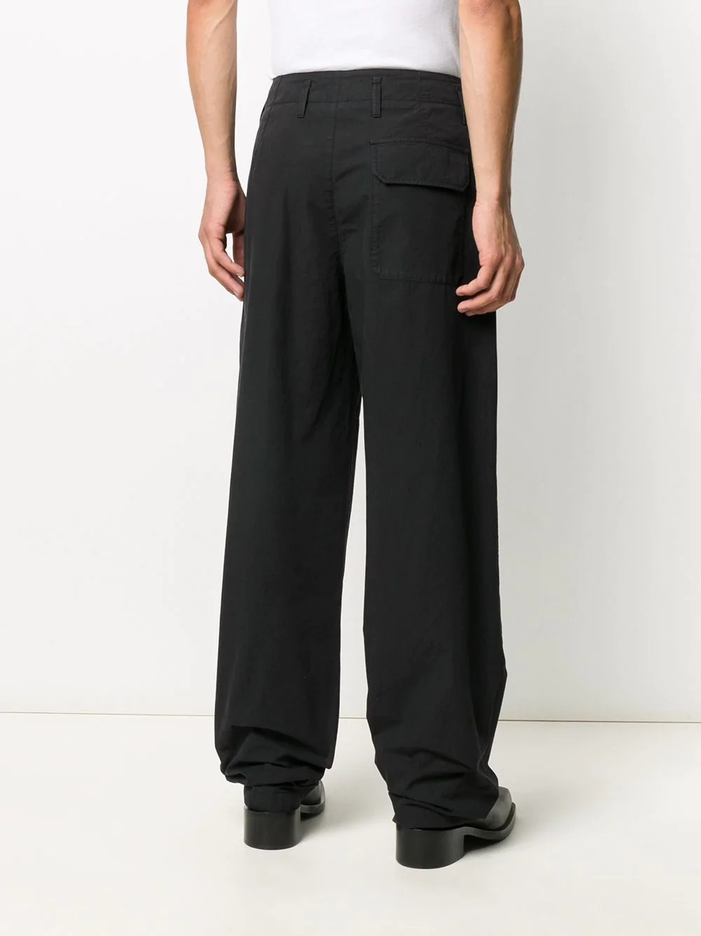 high-waisted loose fit trousers - 4