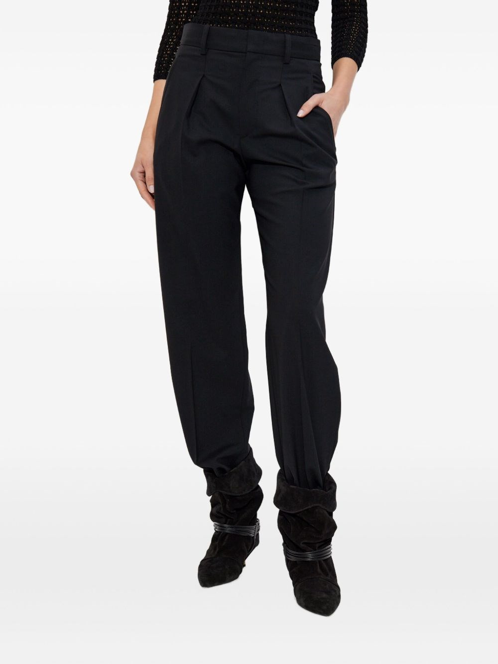 stretch wool pants - 3