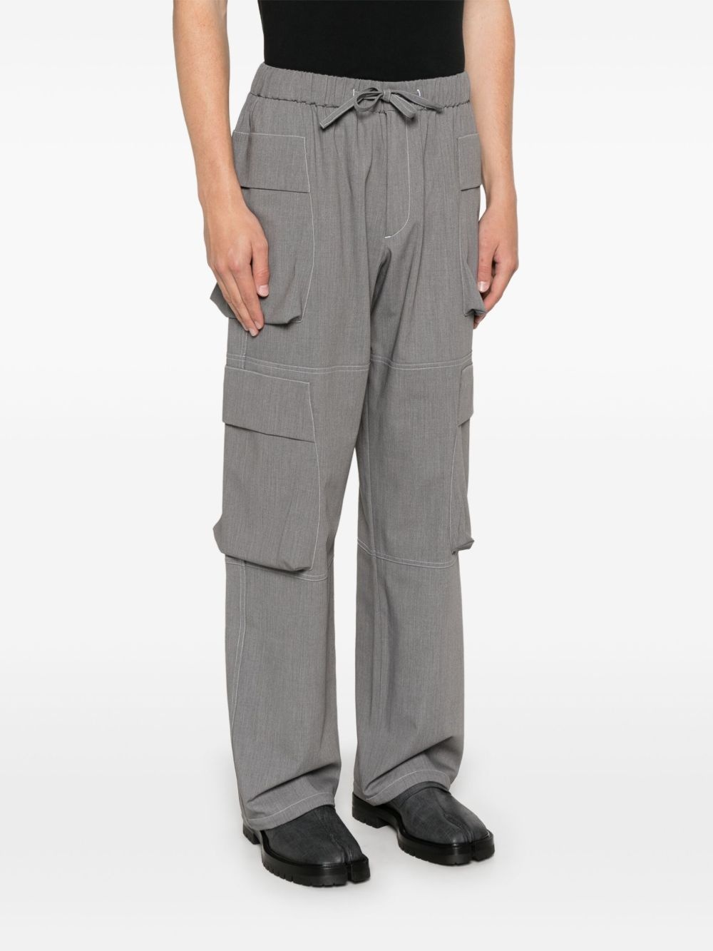 drawstring cargo pants - 3
