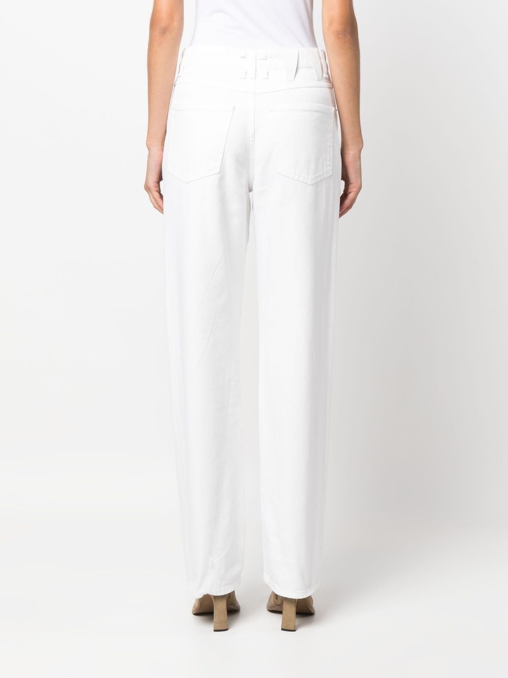 ripped design cotton jeans - 4