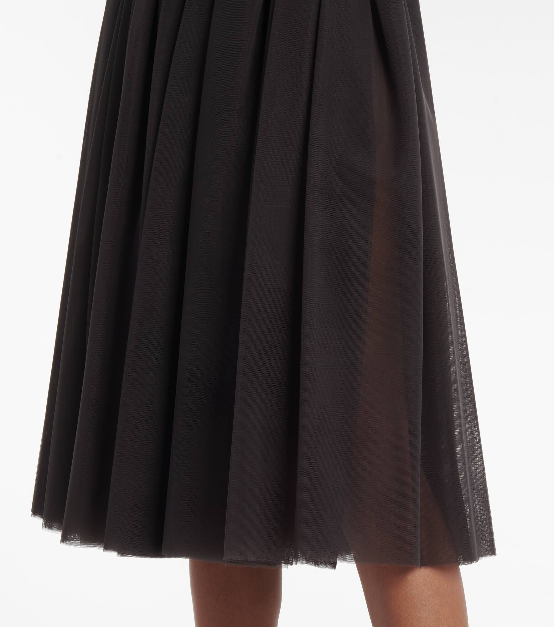 Gathered tulle midi skirt - 5