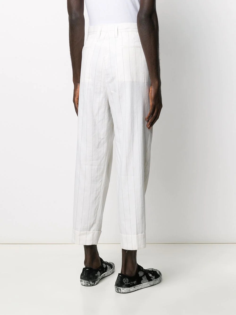 cropped pleated trousers - 4