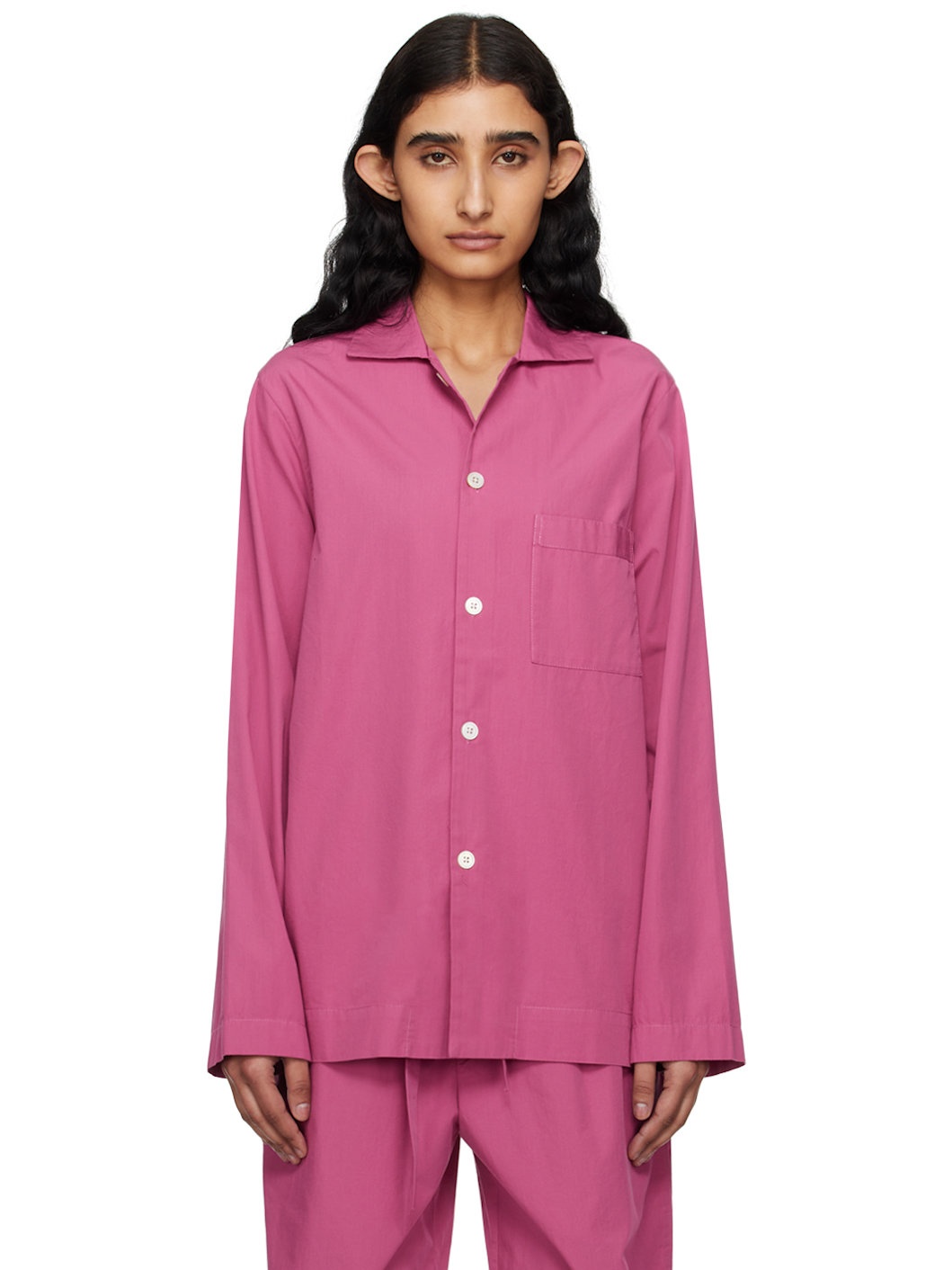 Purple Long Sleeve Pyjama Shirt - 1