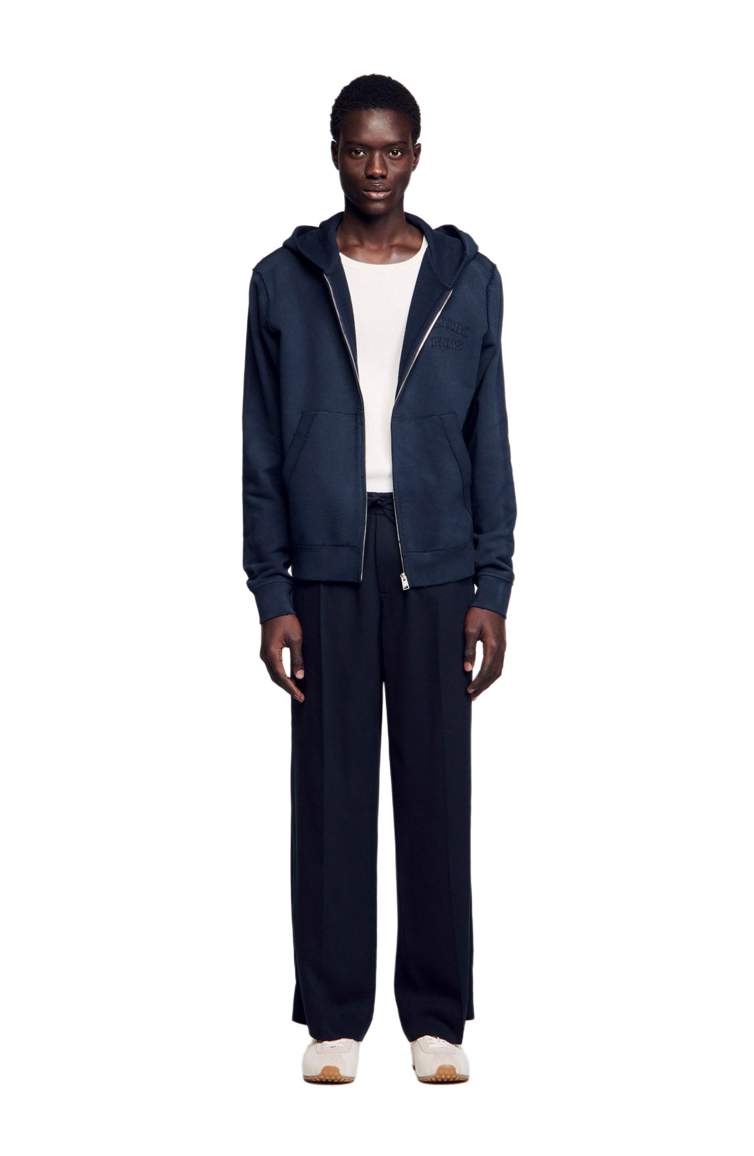 SANDRO Patch sweatshirt in Navy Blue at Nordstrom - 2