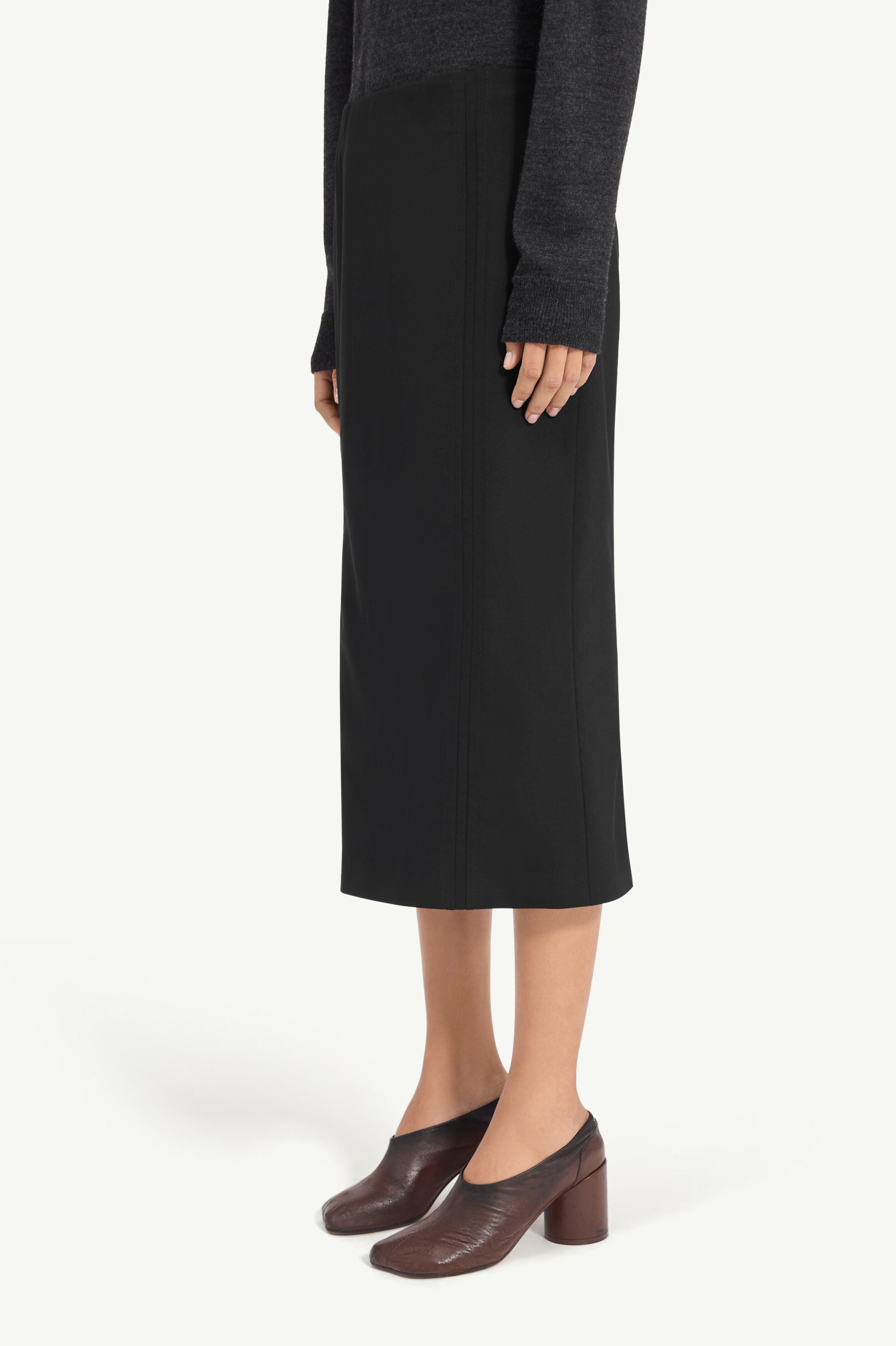 Wool midi skirt - 5
