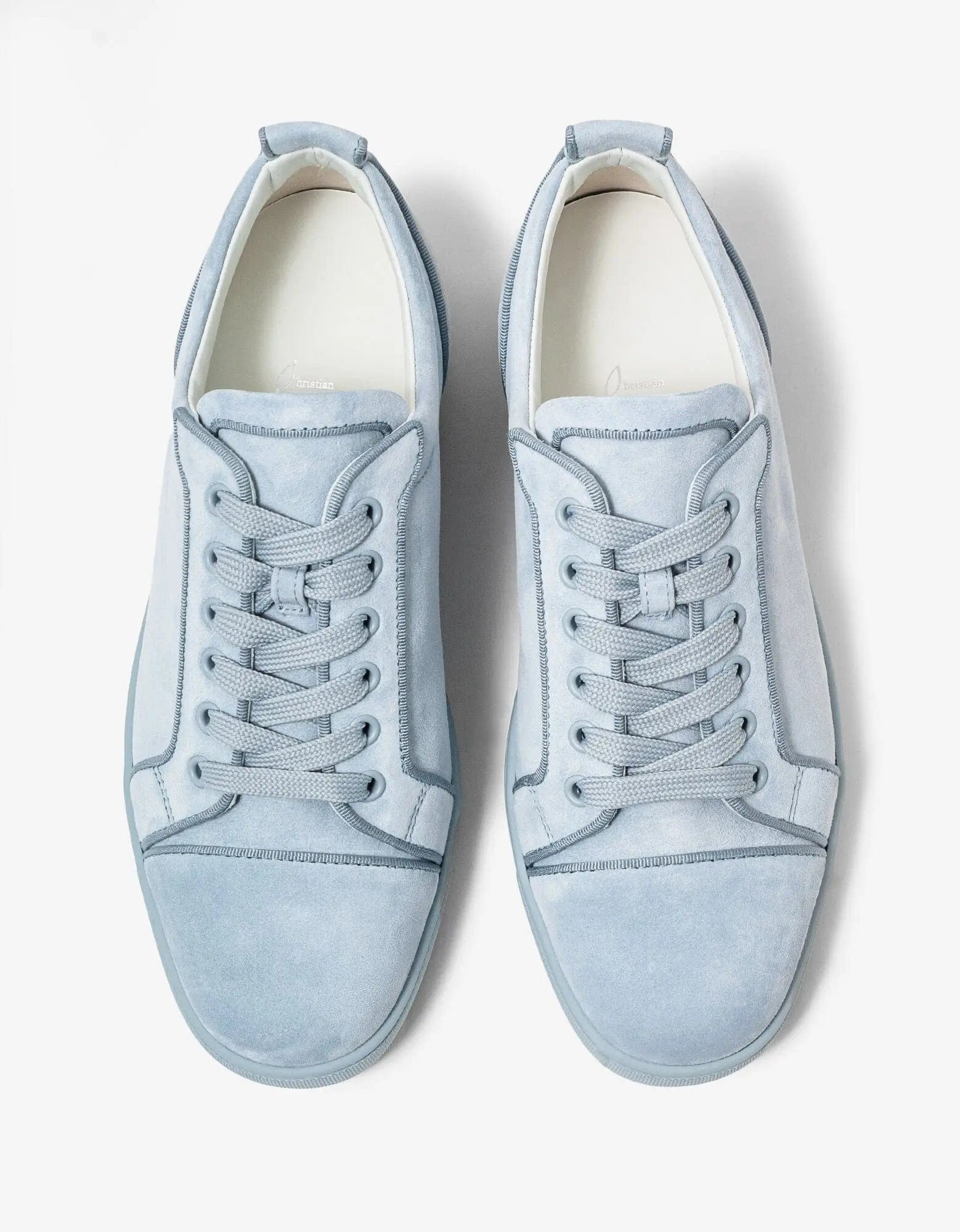Christian Louboutin Louis Junior Orlato Paseo Blue Suede Trainers - 5