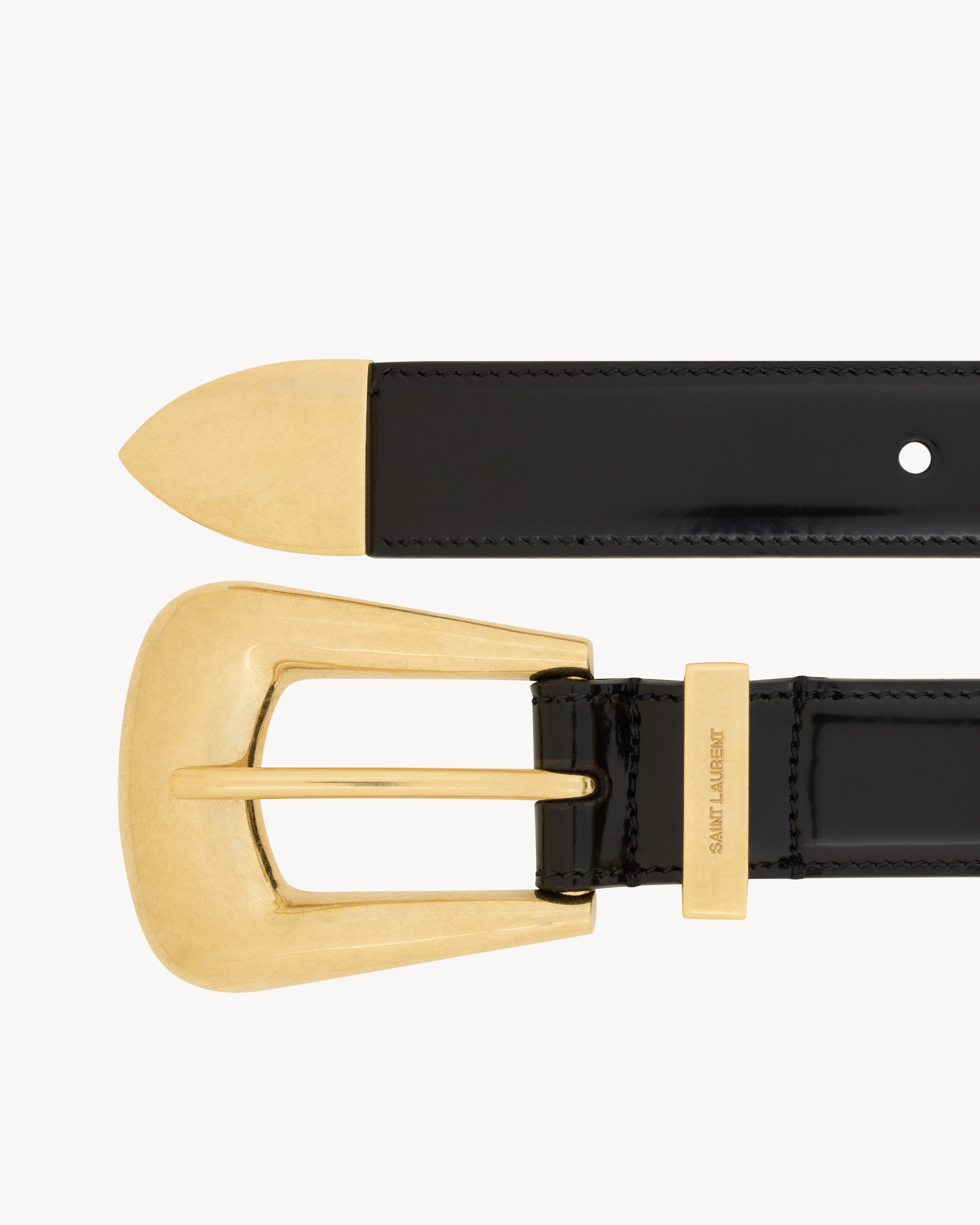 FOLK BUCKLE BELT IN BRUSHED LEATHER - 3