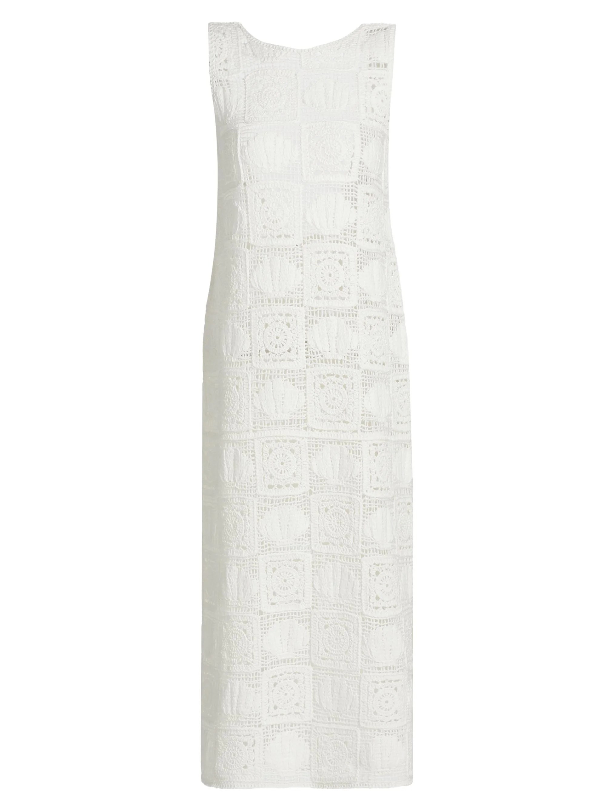 Women's Calla Crochet-Knit Midi-Dress - White Sea Shell Crochet - 1