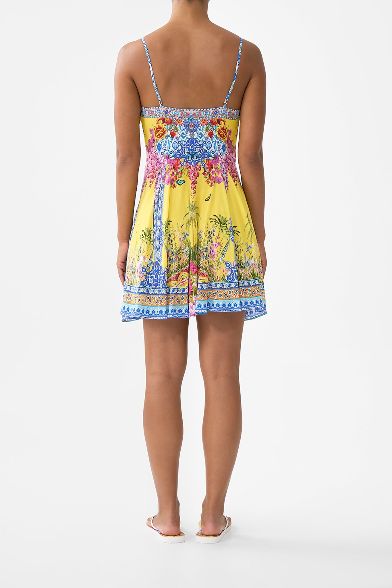 SHORT DRESS WITH TIE FRONT - 2