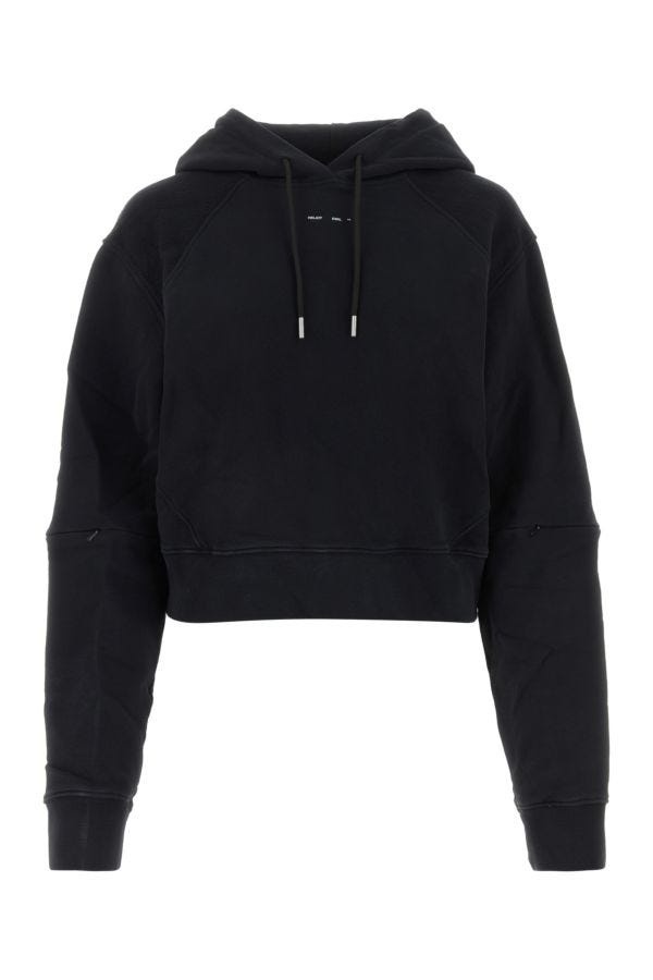 Black cotton sweatshirt - 1