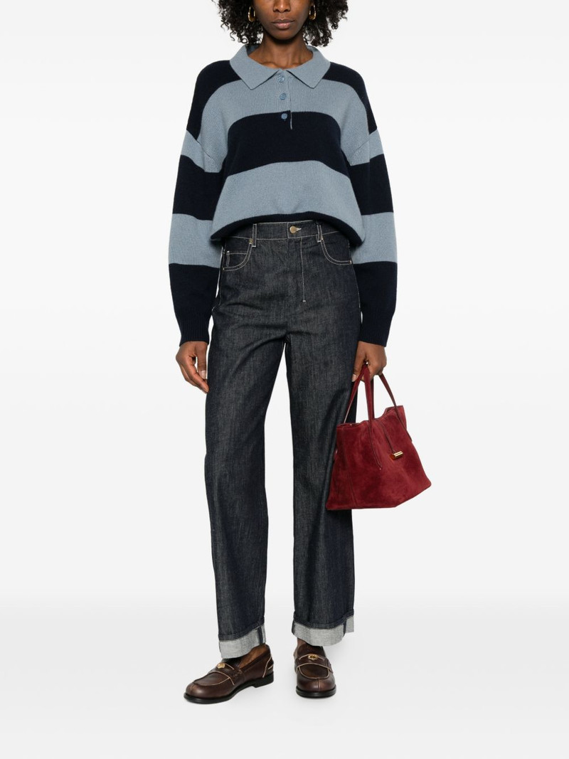 'S Max Mara cuffed stitching jeans outlook