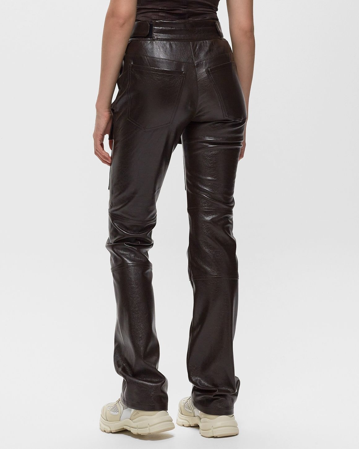 FAUX LEATHER MOTO TROUSERS - 3