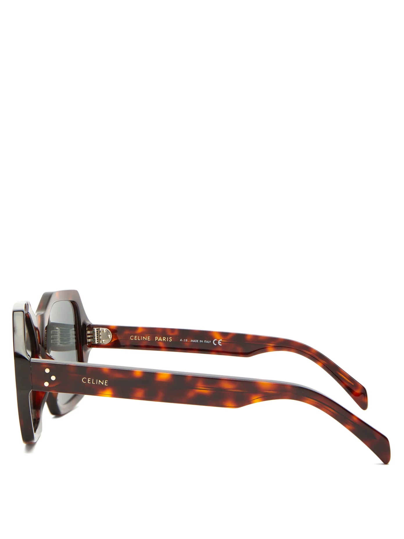 Angular square acetate sunglasses - 4