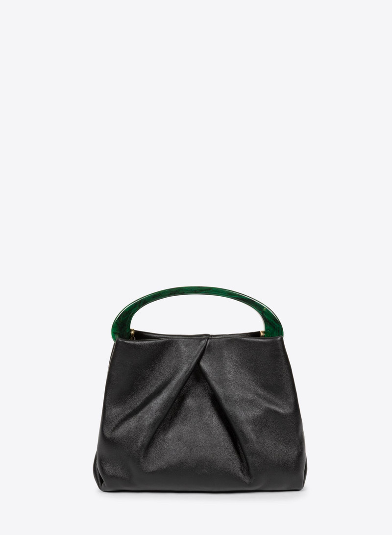 Dries Van Noten SMALL PLEATED LEATHER BAG outlook