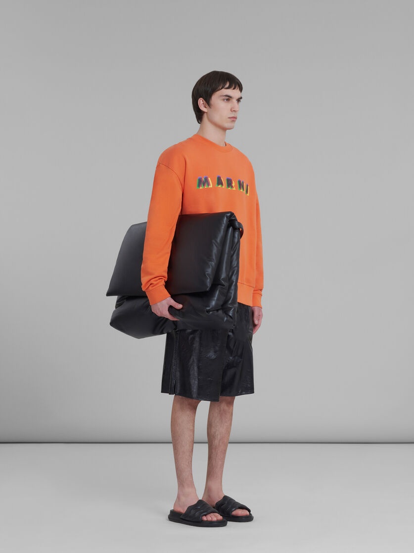 ORANGE COTTON SWEATSHIRT WITH 3D MARNI PRINT - 5