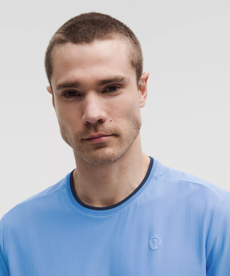UV-Protective Striped Mesh Tennis T-Shirt 4