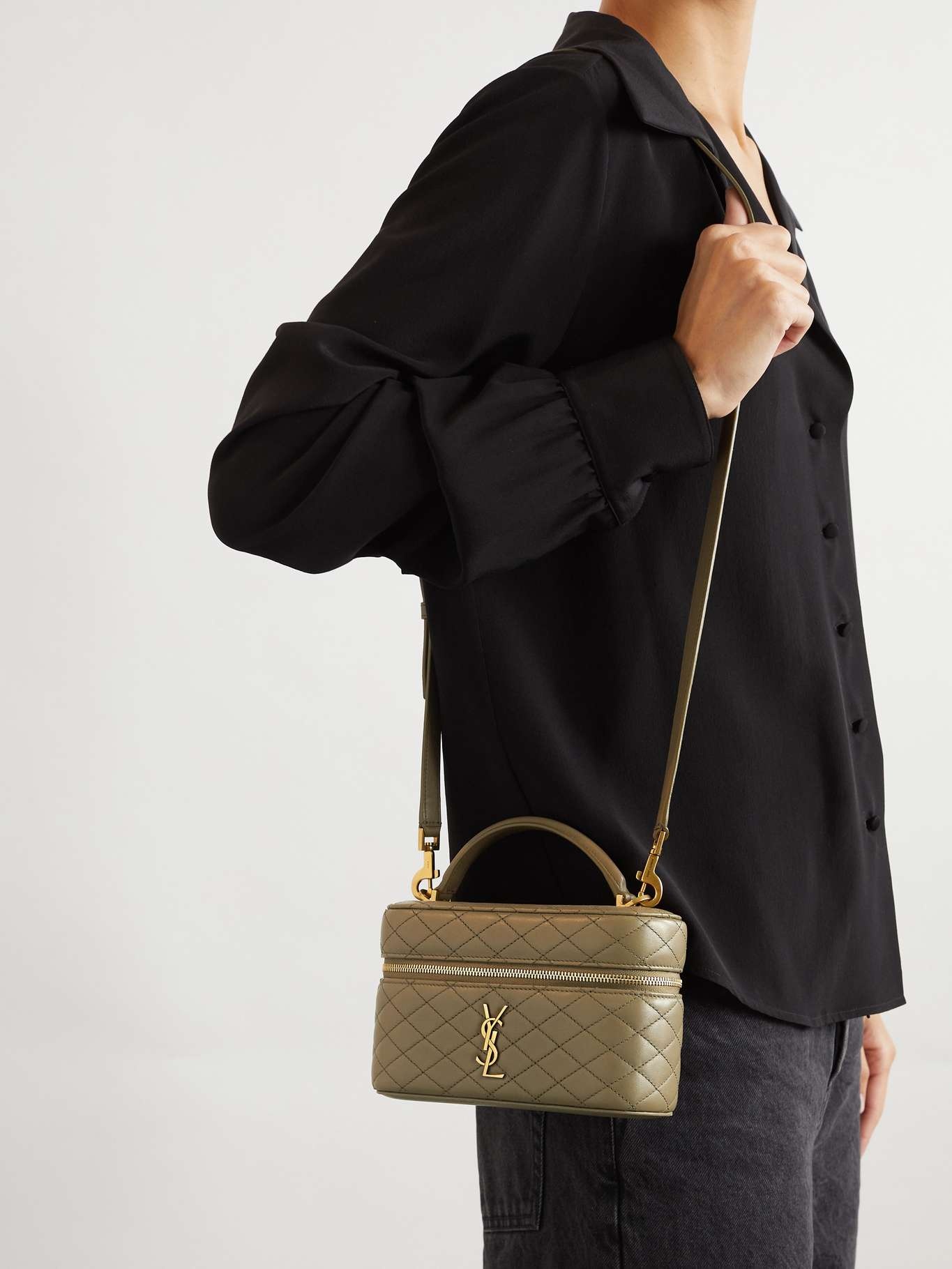 Gaby Vanity quilted leather shoulder bag Green - 6