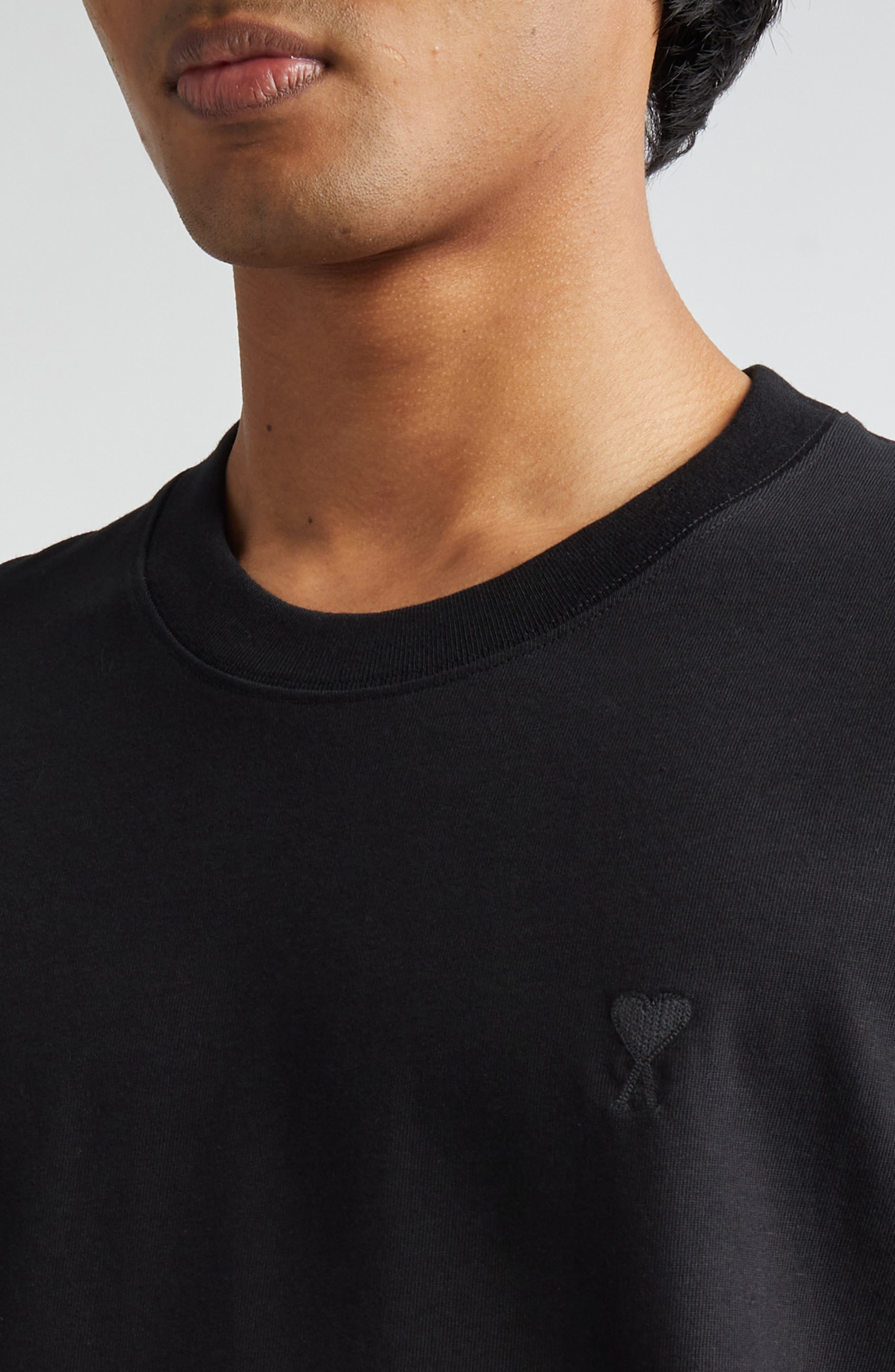 AMI PARIS Ami de Coeur Cotton T-Shirt in Black at Nordstrom - 4