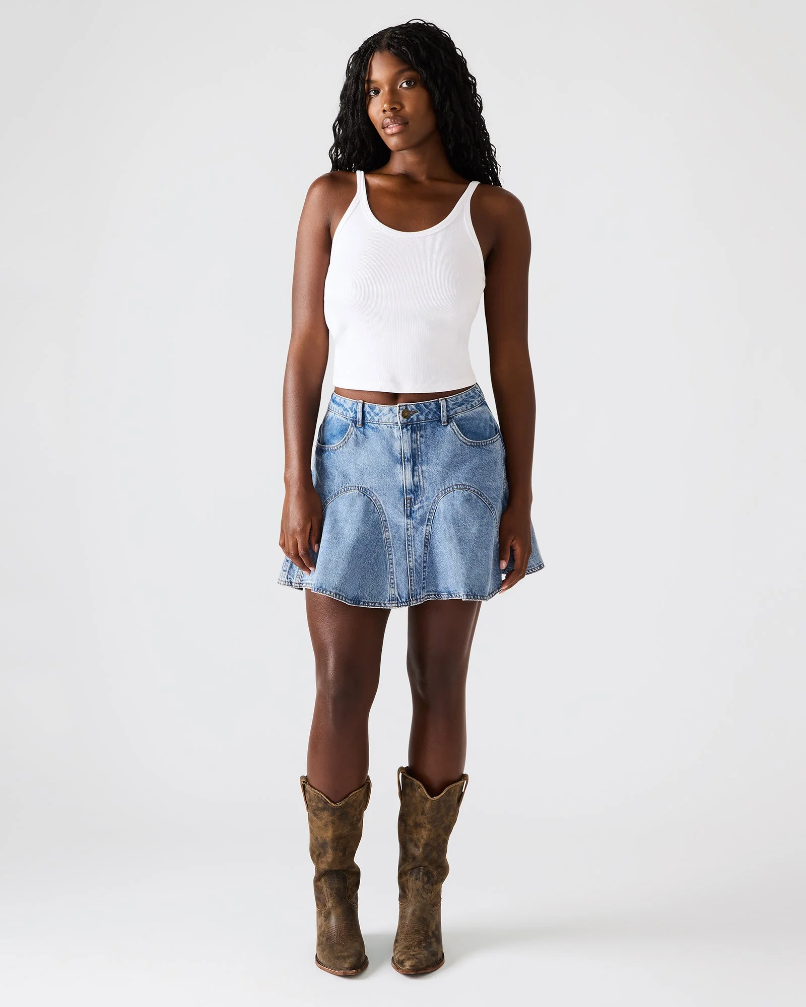 MELANY DENIM SKIRT FOREVER BLUE - 1