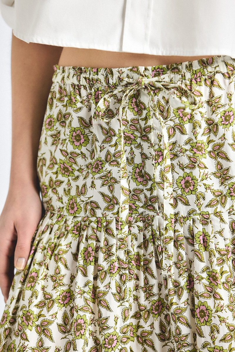 DEREK LAM 10 CROSBY BEAU DROP WAIST MIDI SKIRT outlook