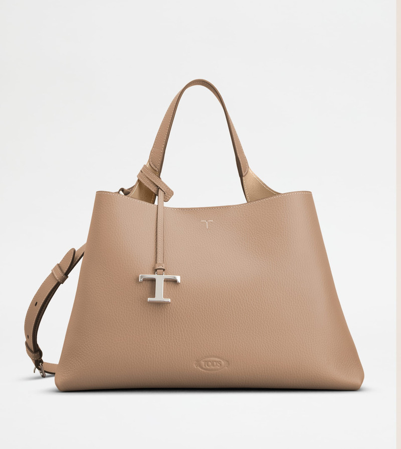 BAG IN LEATHER MEDIUM - NATURAL 1