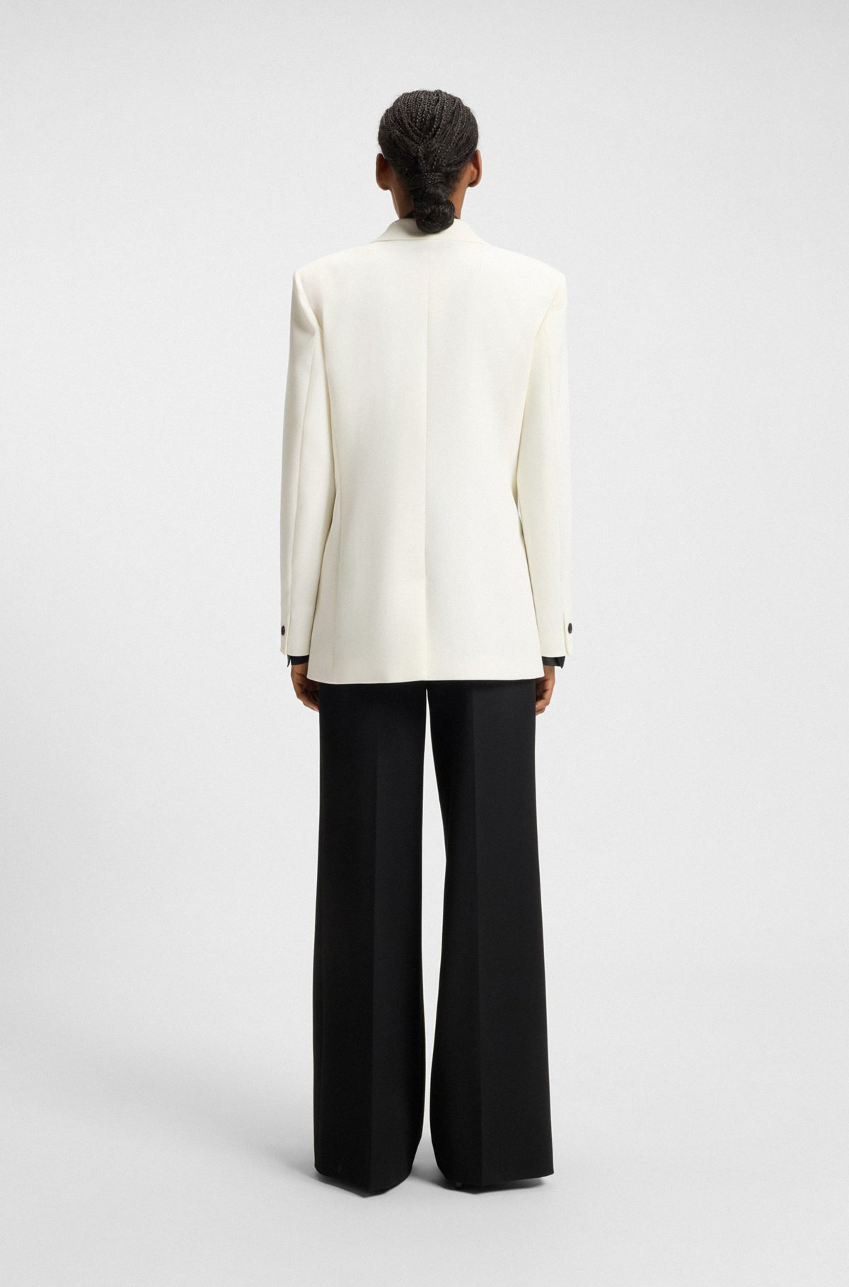 RELAXED-FIT DOUBLE-BREASTED BLAZER IN STRETCH TWILL - 4