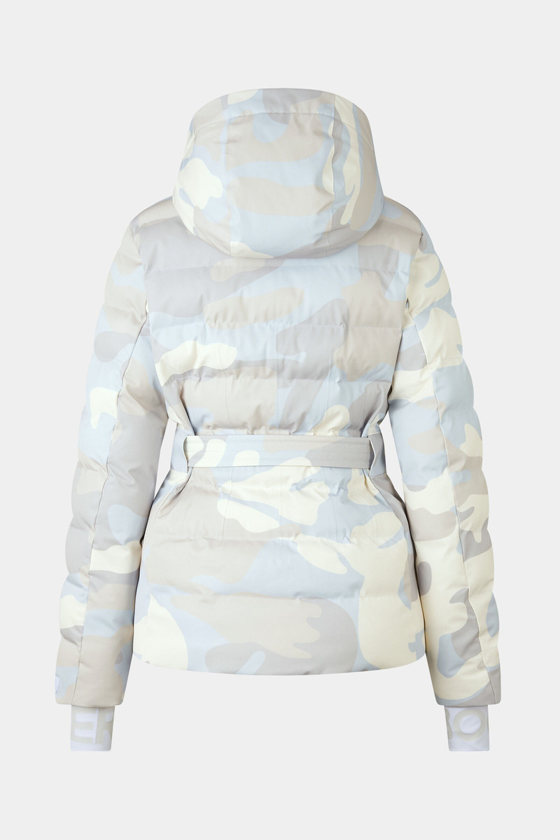 Ellya quilted jacket in Light blue/cream 11
