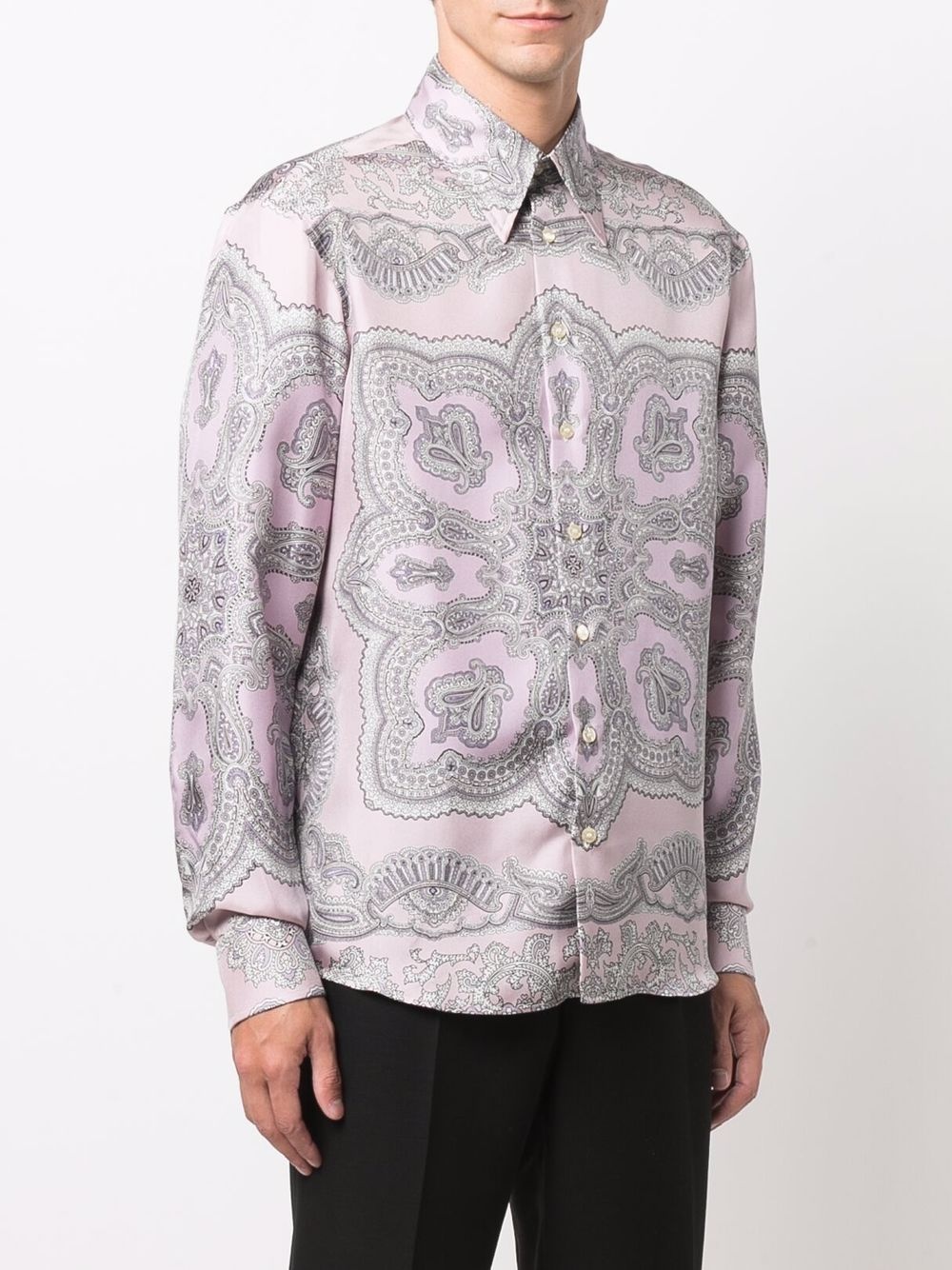 paisley-print silk shirt - 3