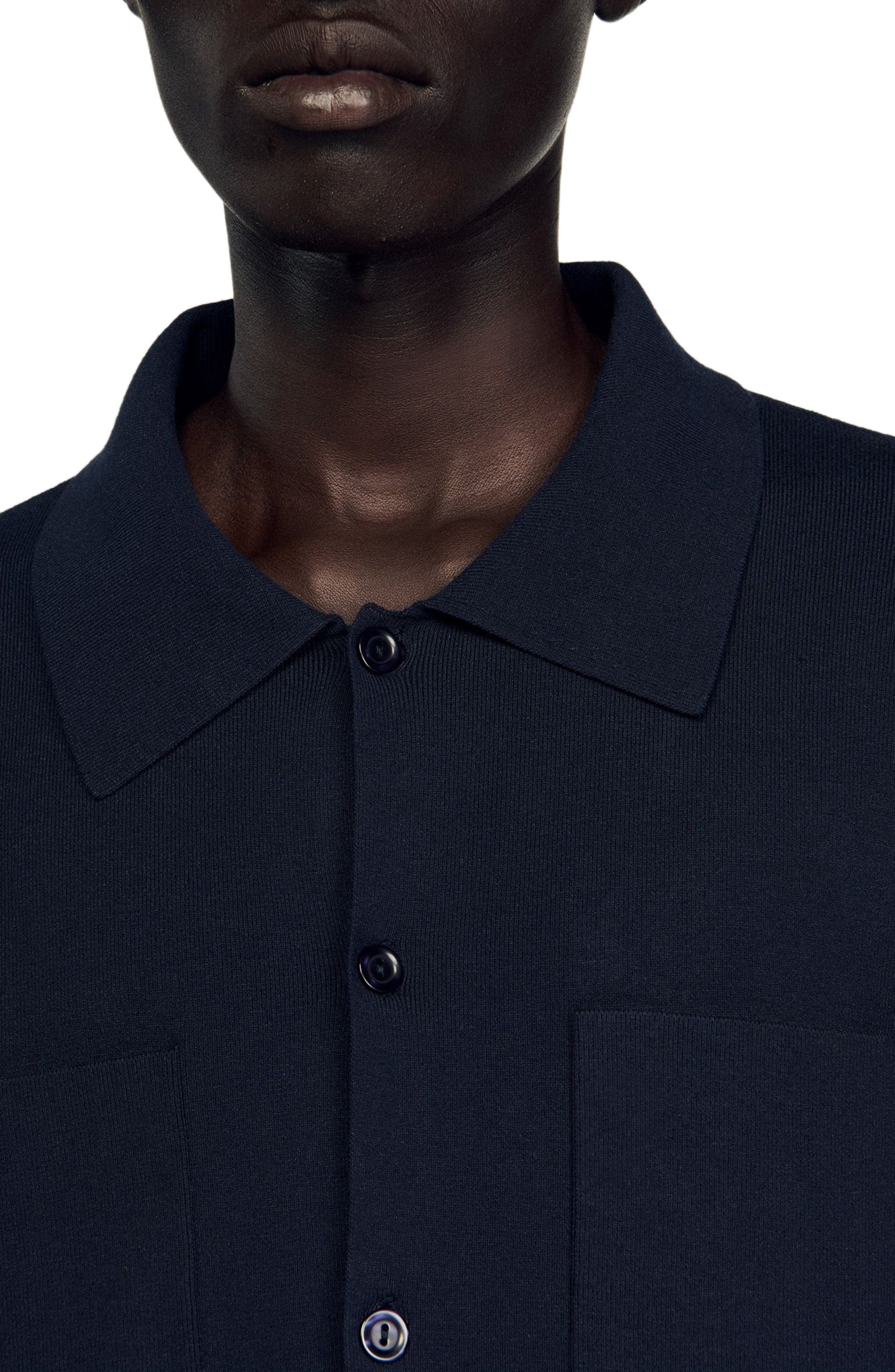 SANDRO Knit jacket in Navy Blue at Nordstrom - 4