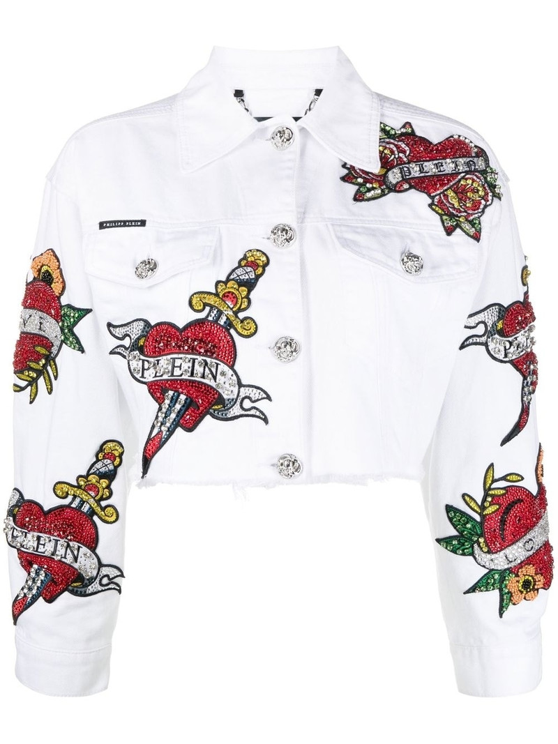 cropped Love denim jacket 1