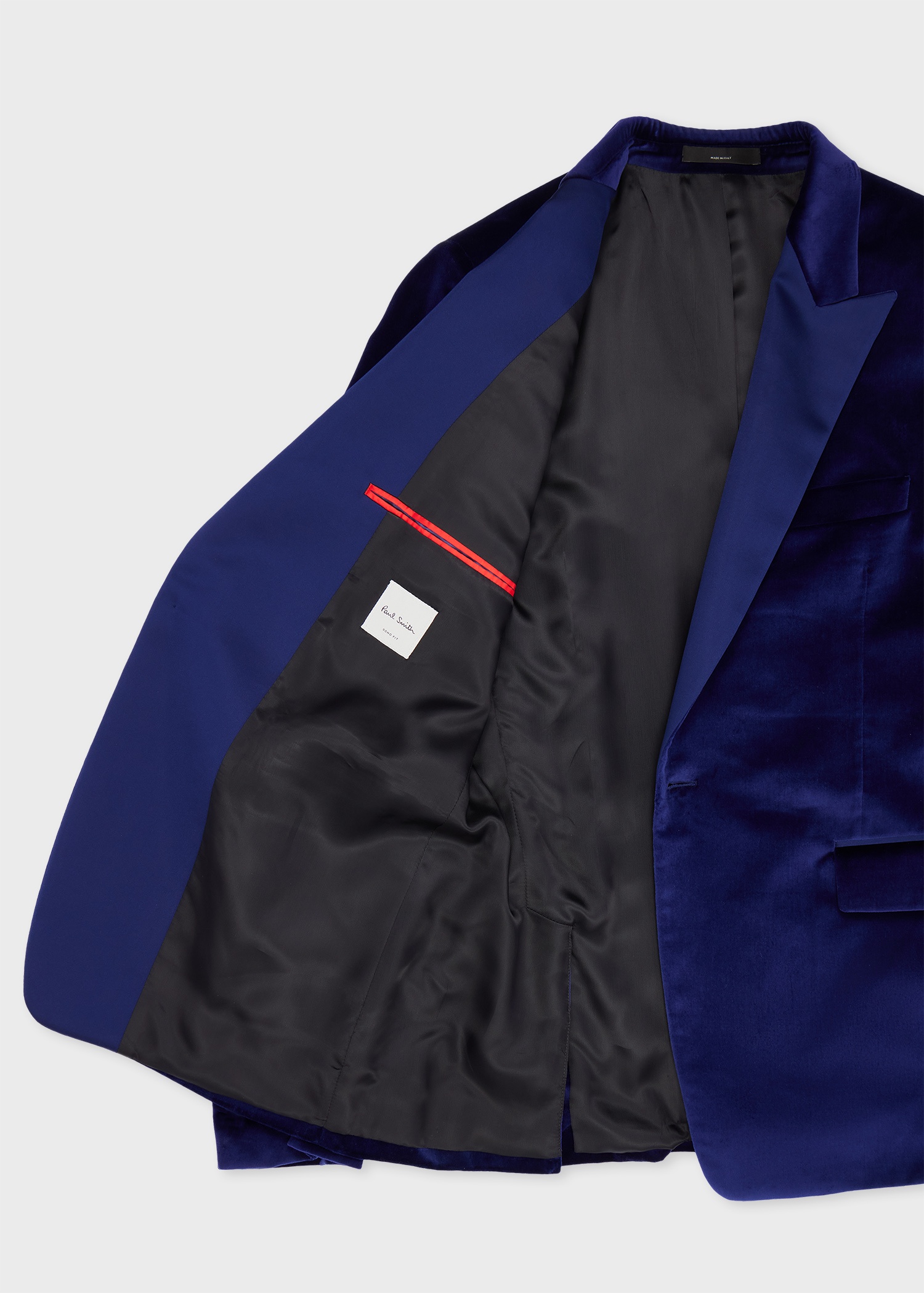 The Soho - Tailored-Fit Indigo Velvet Evening Blazer - 2