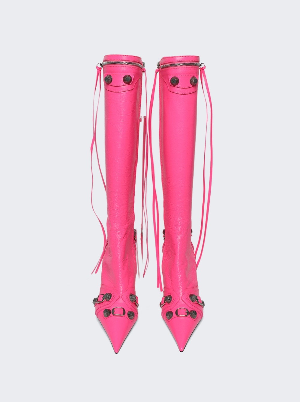 Tall Cagole High Heel Boot Fluorescent Pink - 4