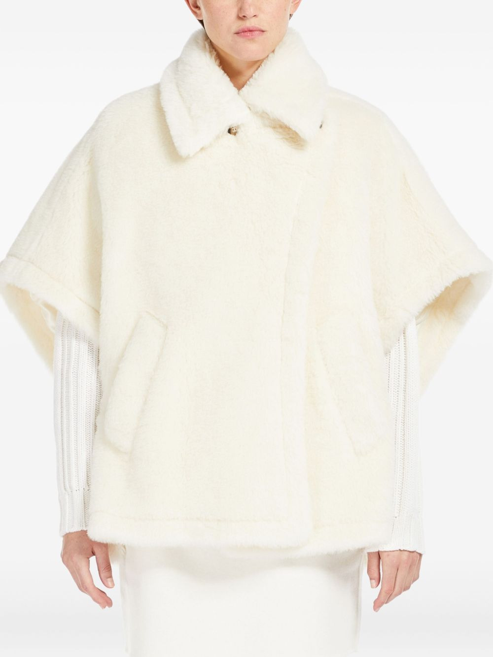 short-sleeve collared cape - 2