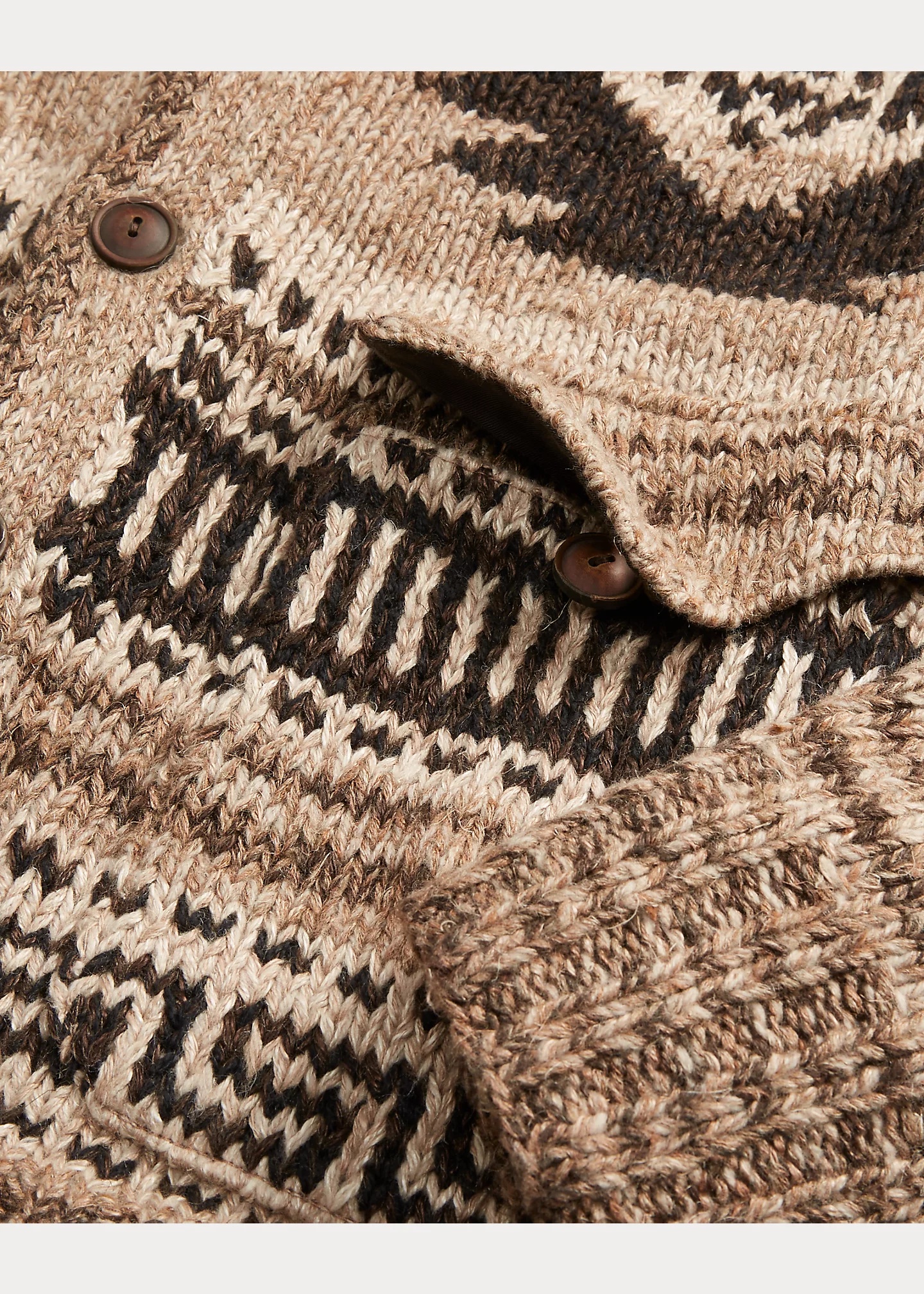 RRL by Ralph Lauren Hand-Knit Linen-Blend Cardigan | REVERSIBLE