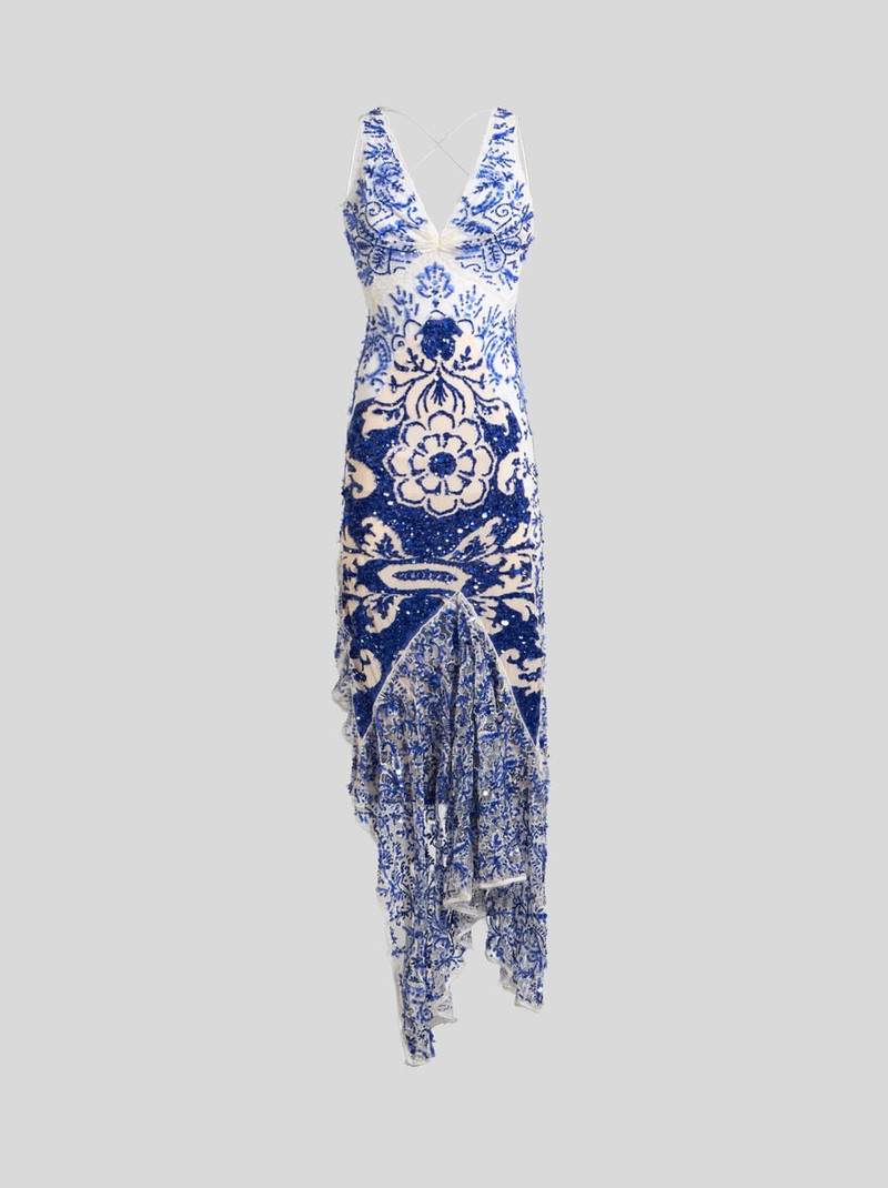 LONG DRESS WITH SEQUIN EMBROIDERY 1