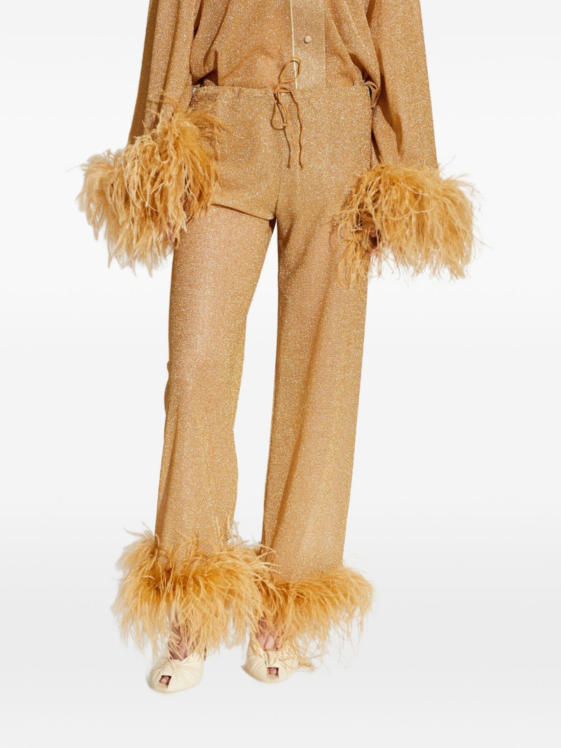 feather-trim trousers 3