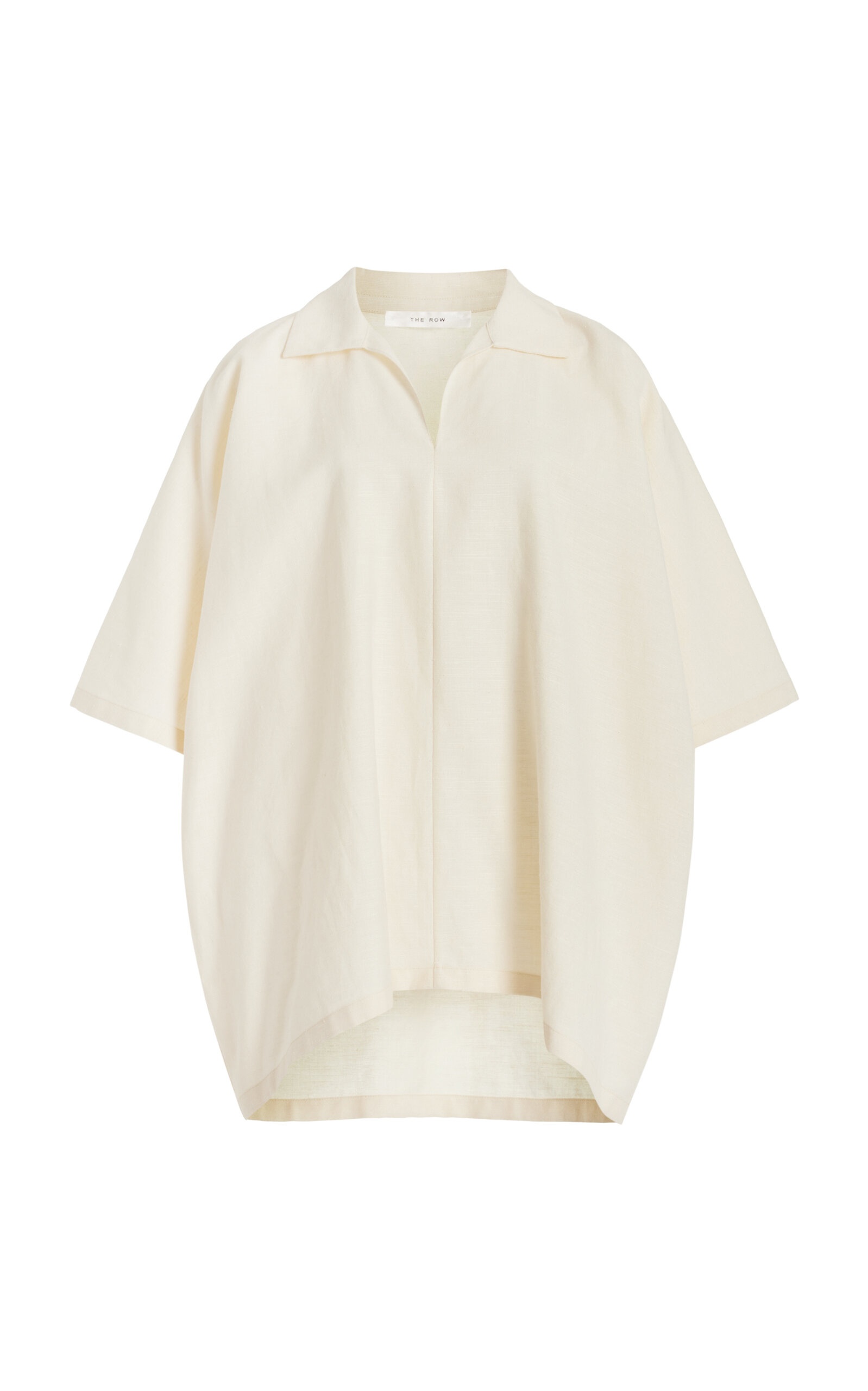 Wen Oversized Wool-Silk-Linen Top neutral - 1