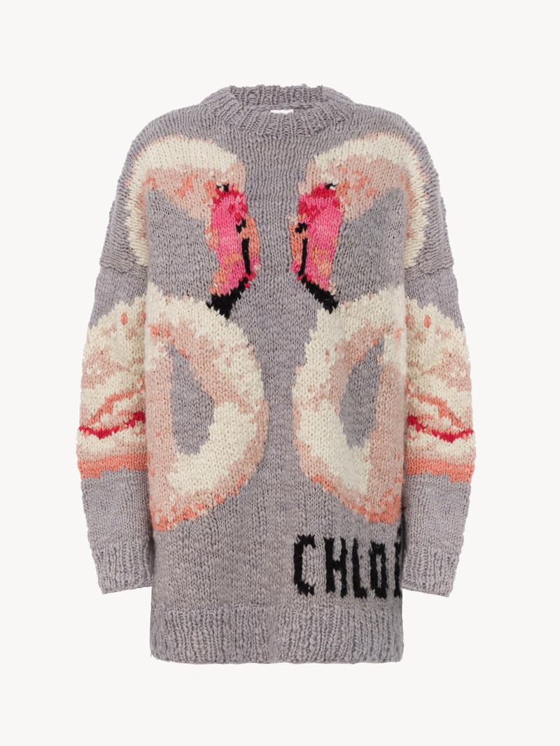 OVERSIZED LOGO SWEATER IN A WOOL KNIT 1