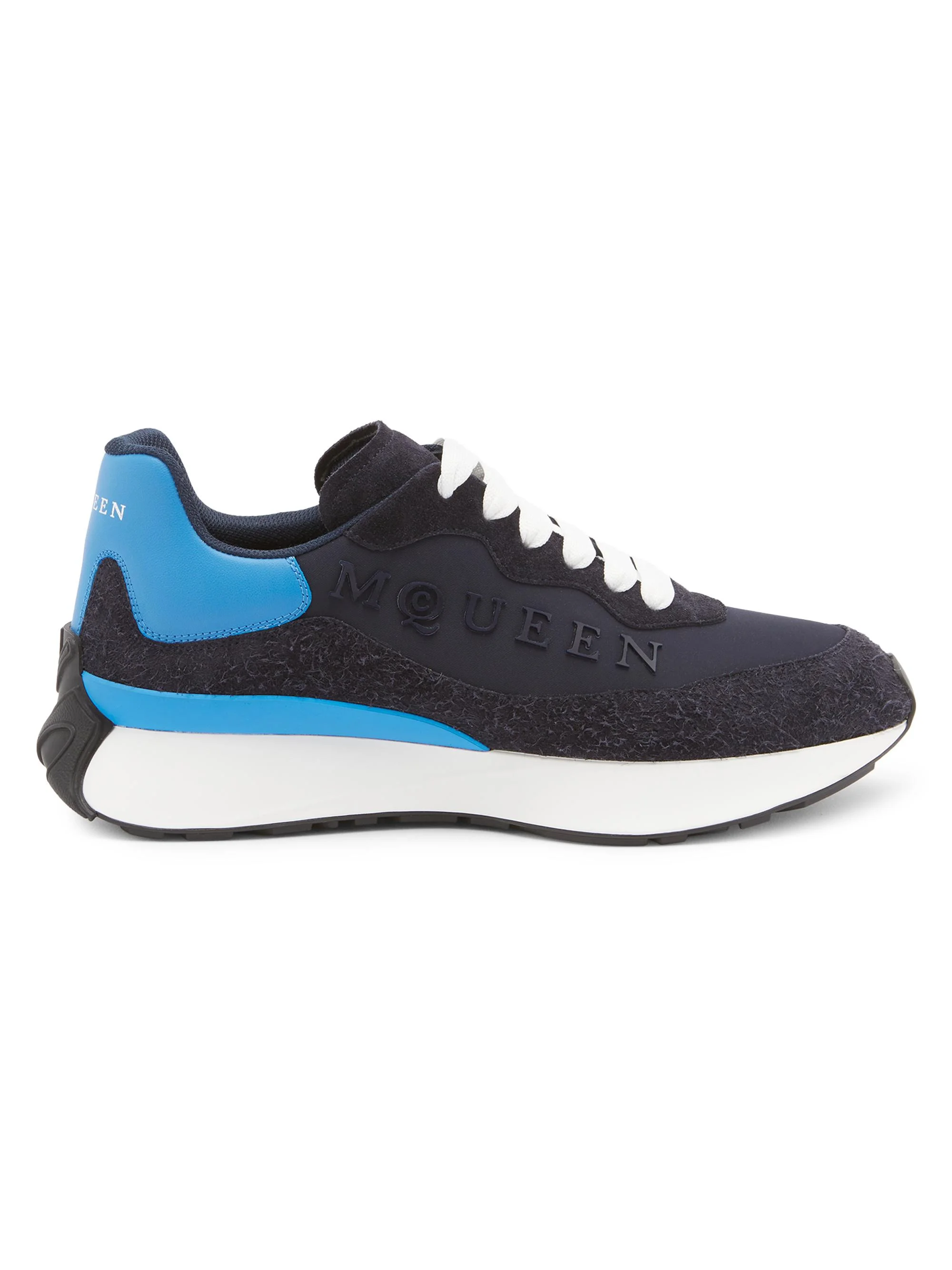 Men's Sprint Runner Suede Low-Top Sneakers - Indigo Blue - 1