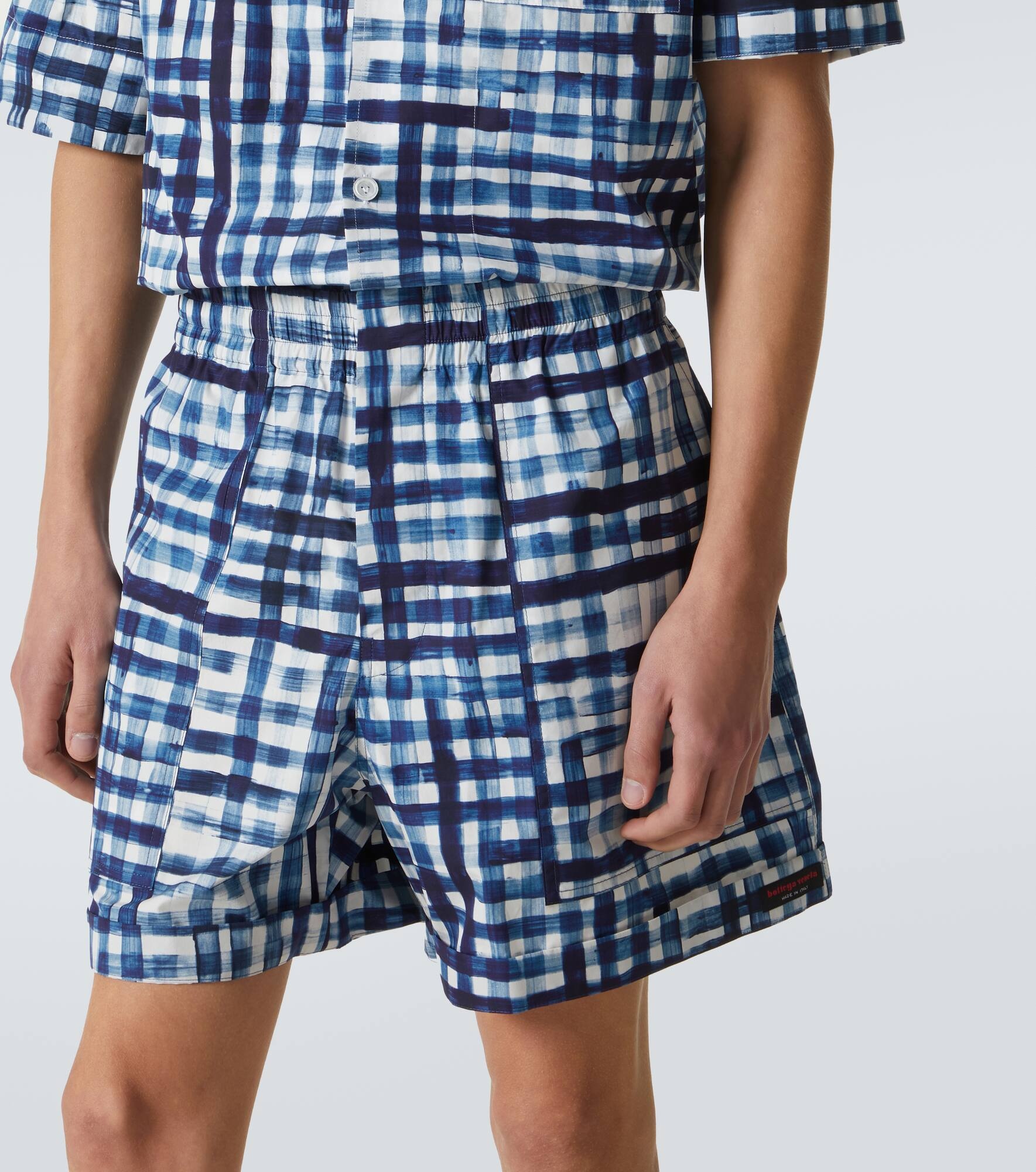 Gingham cotton Bermuda shorts - 5