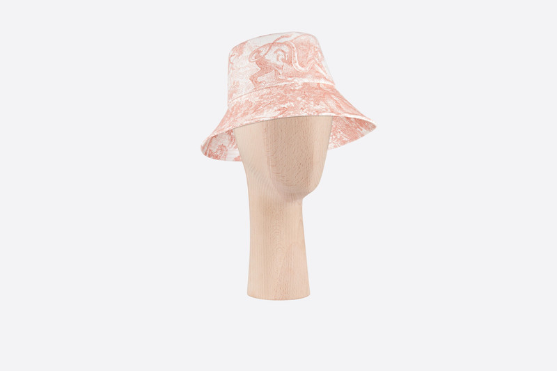 Dioriviera Toile de Jouy Large-Brim Bucket Hat 4
