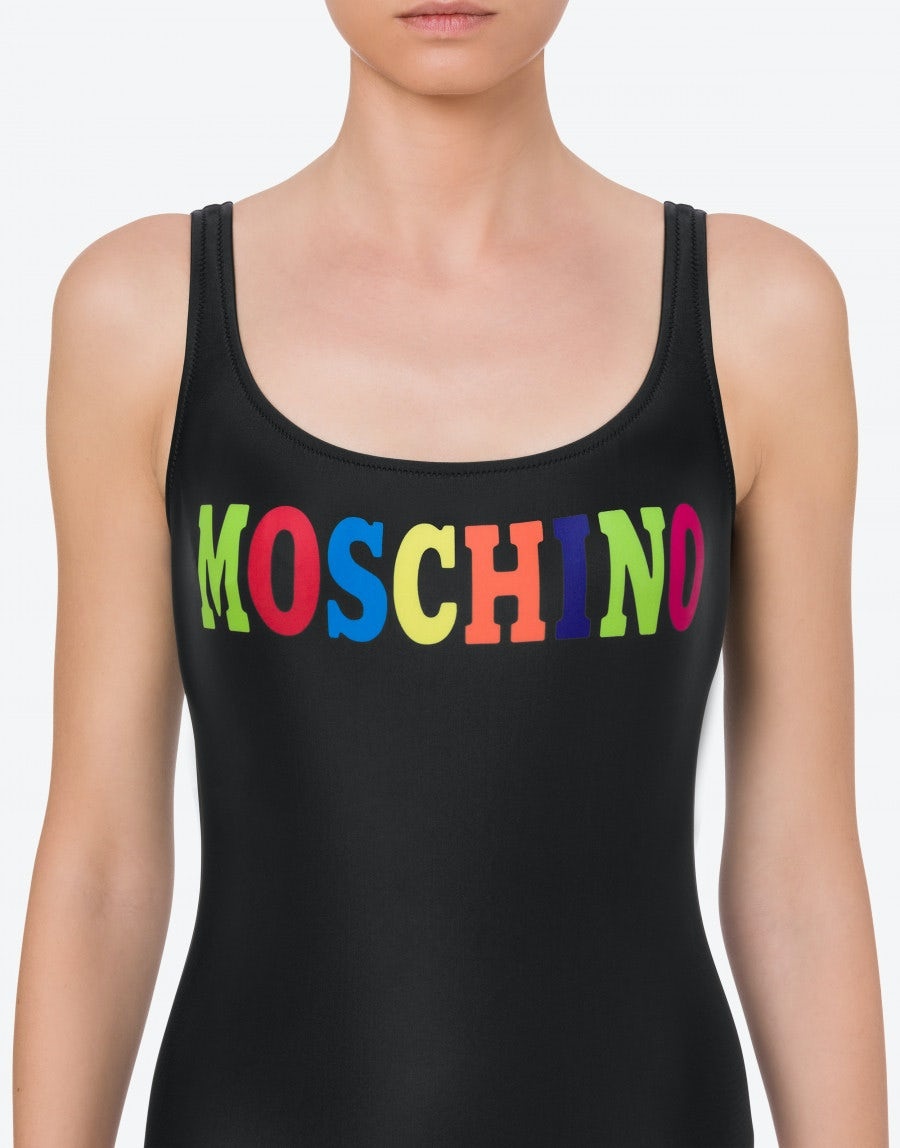 MULTICOLOR LOGO ONE-PIECE SWIMSUIT - 4