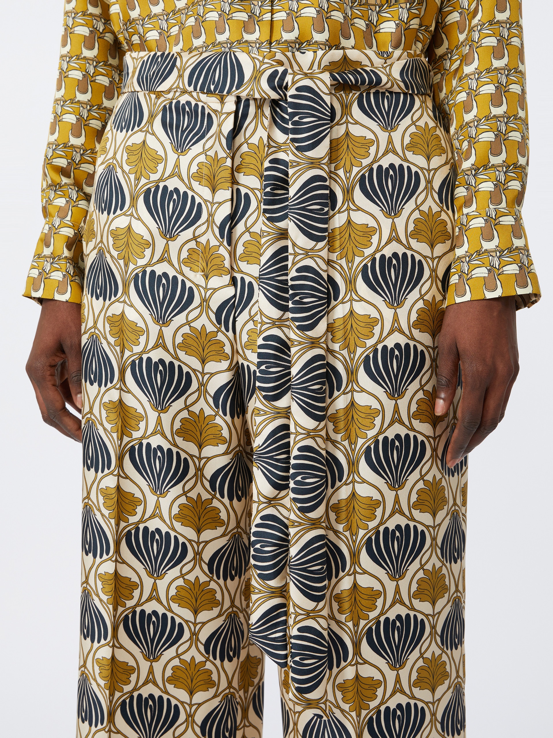 TIMEC Fluid printed silk trousers - 5