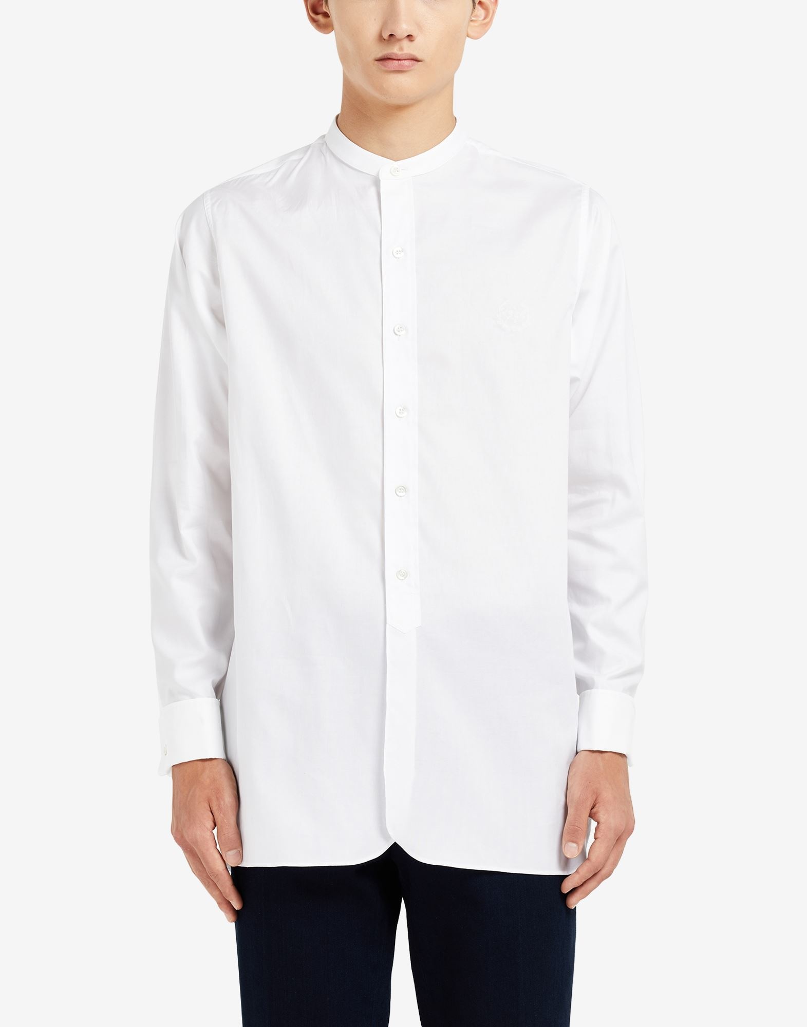 Mandarin collar shirt - 5