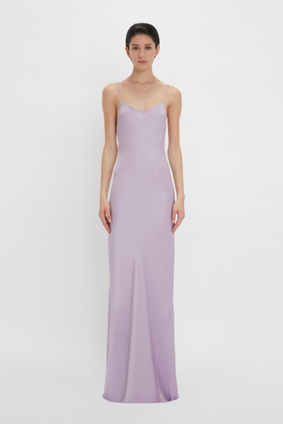 Victoria Beckham Low Back Cami Floor-Length Dress In Petunia outlook