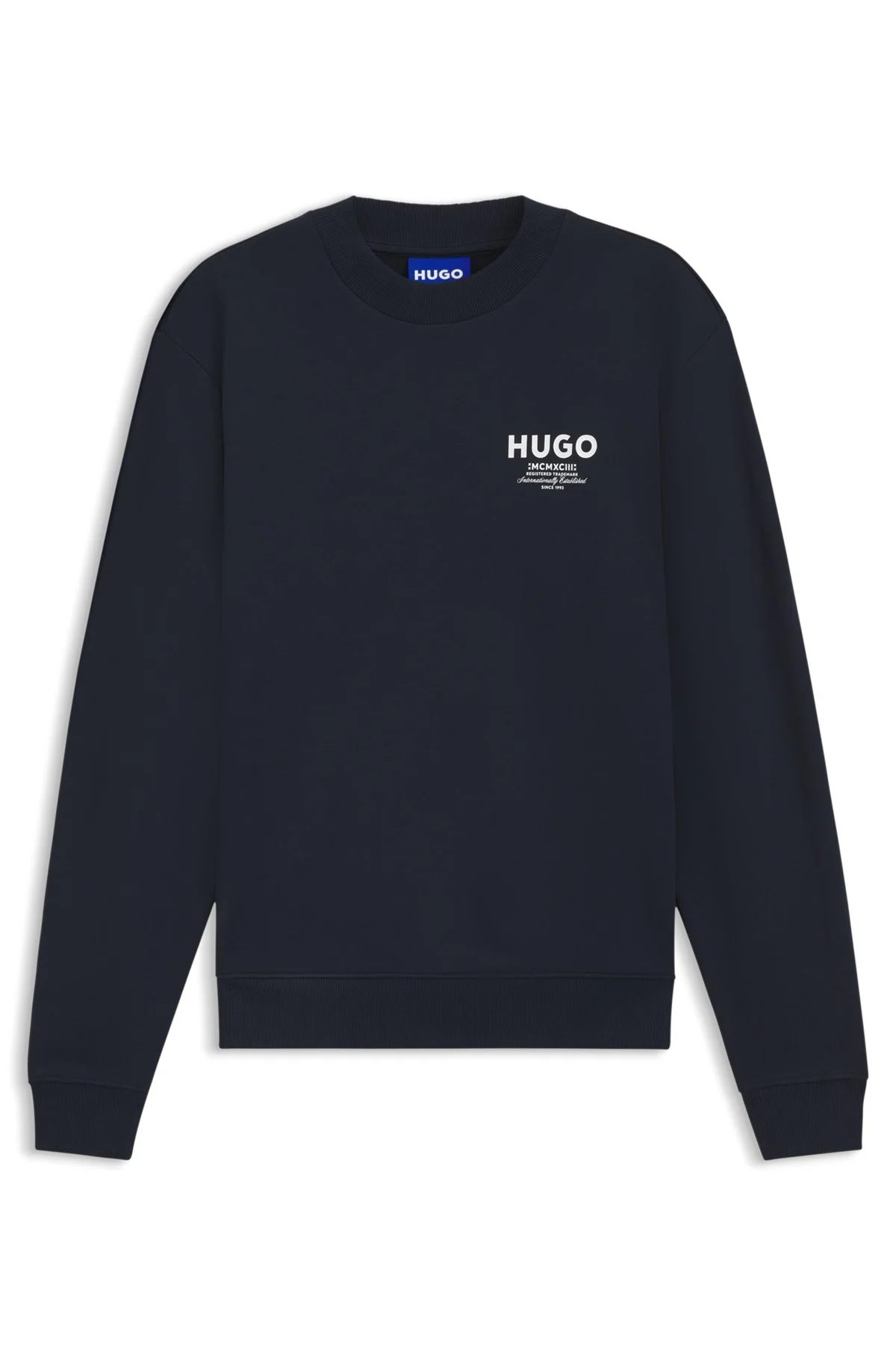 FRENCH-TERRY COTTON SWEATSHIRT WITH BOLD LOGO PRINT - 1
