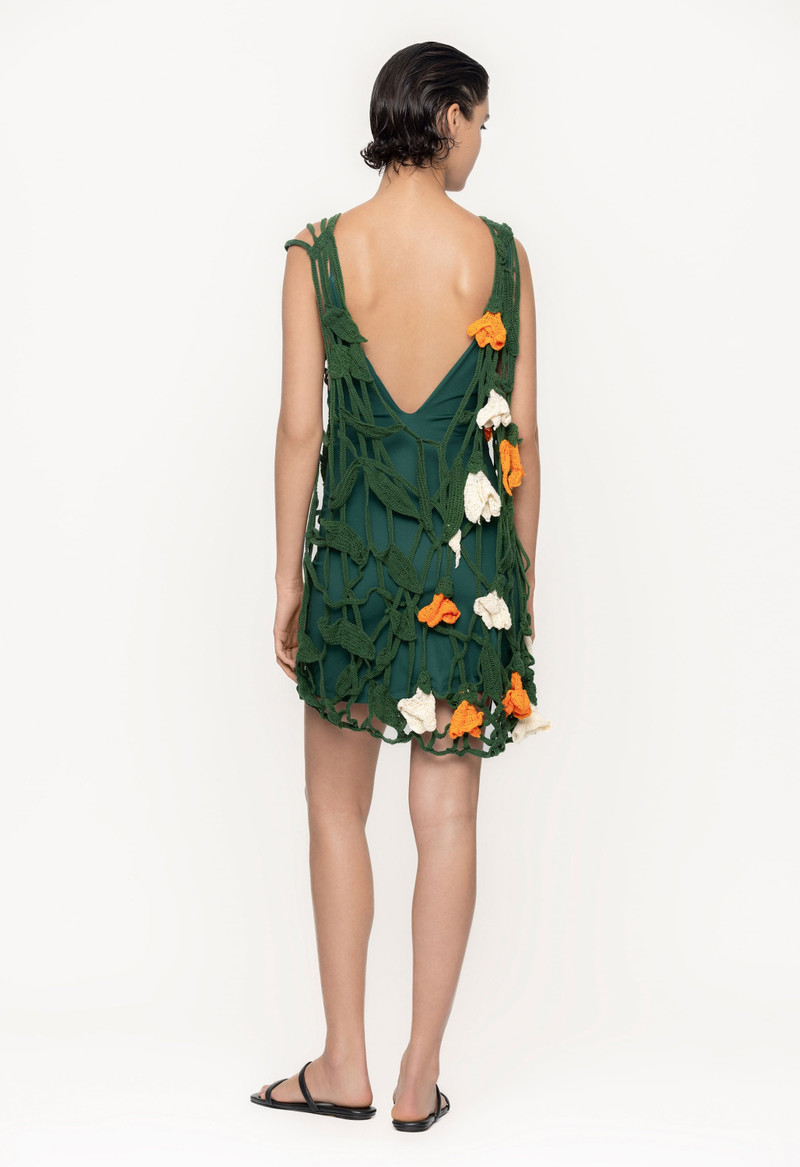 Sauco Sabanero Nocturno Crochet Mini Dress 4