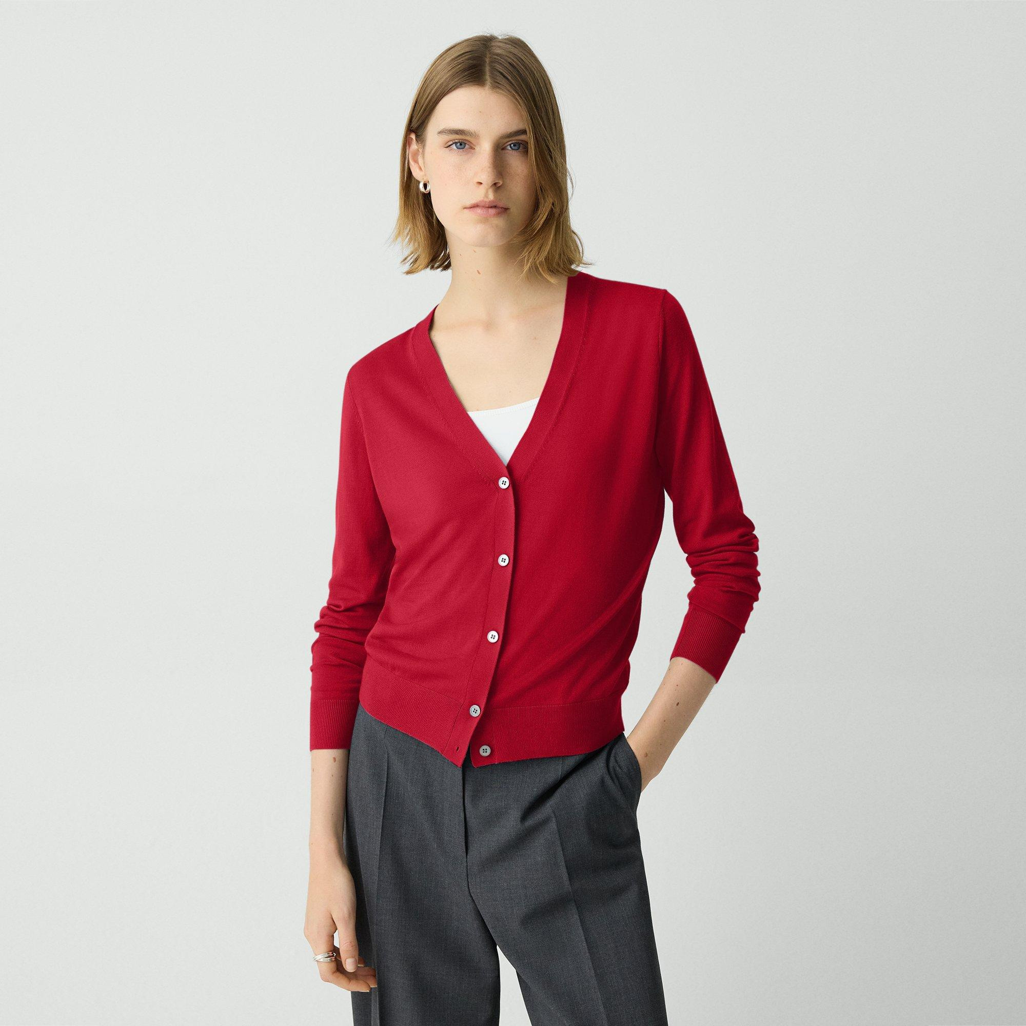 V-Neck Cardigan in Regal Wool - 3