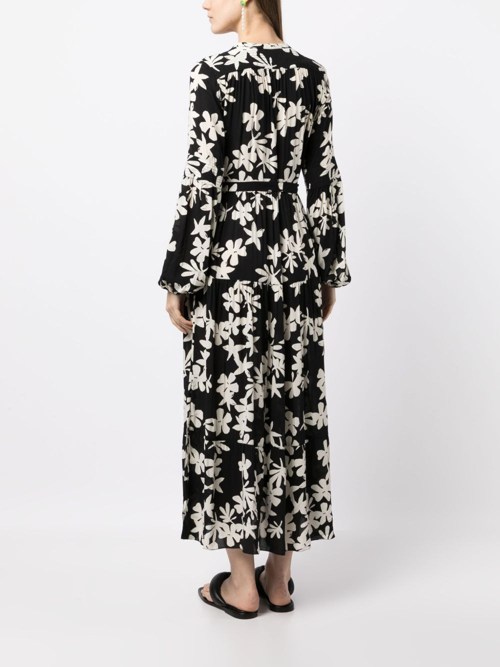 floral-print peasant dress - 4