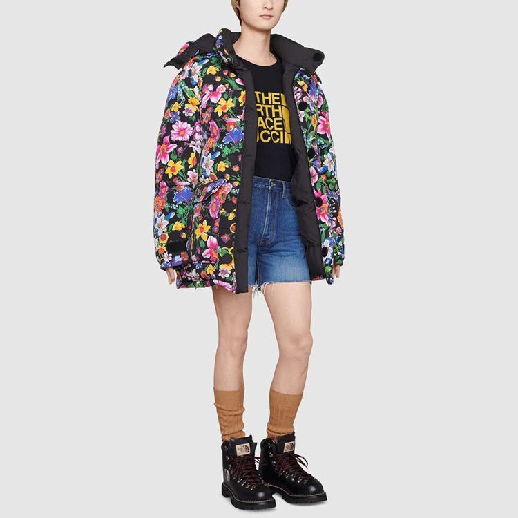 Gucci x The North Face Floral Print Down Jacket 'Purple' 648858-XAABX-1037 - 4